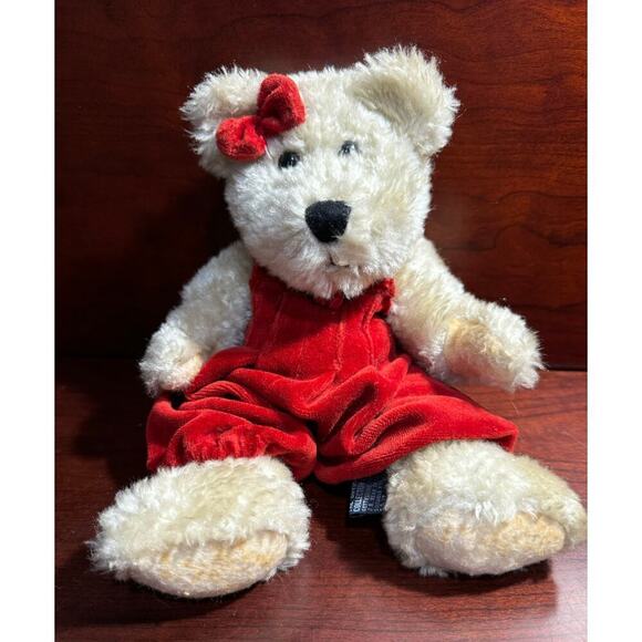 12" Boyds Bear Collection with Red Jumper Bow 1985-97 JB Bean Series - Picture 1 of 9